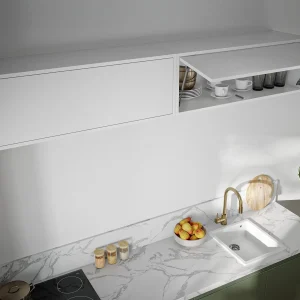 Armoire BARIO 1 Porte Abattante Blanc Mat marque pas cher en ligne 20
