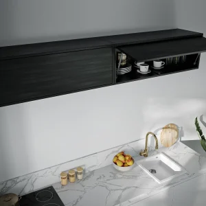 Armoire BARIO 1 Porte Abattante Chêne Noir soldes ligne 17