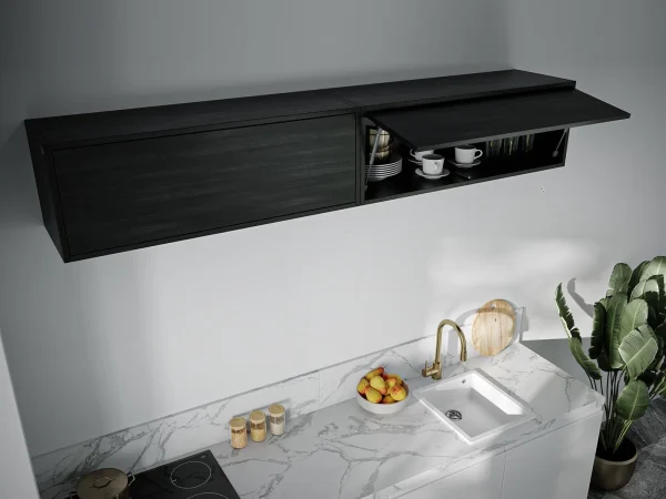 Armoire BARIO 1 Porte Abattante Chêne Noir soldes ligne 6