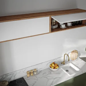 Top ventes Armoire BARIO 1 Porte Abattante Chêne Doré/blanc Mat 20