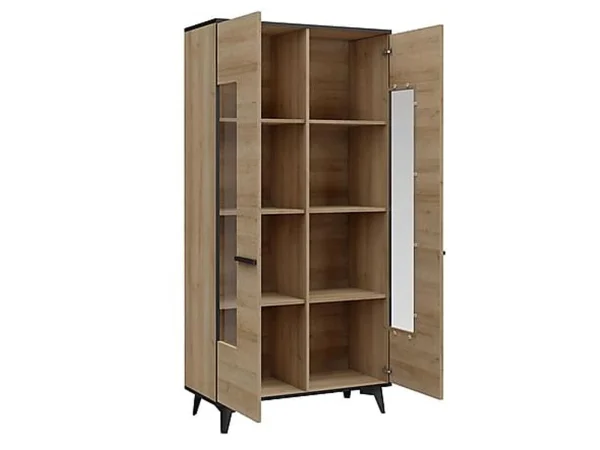 pas cher en ligne Armoire FRIDO 2 Portes Chêne Riviera/noir 6