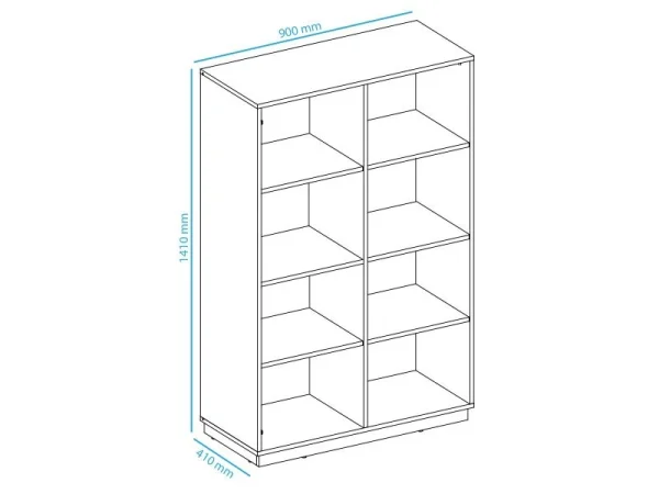 Commode Haute FUTURO 2 Portes Blanc Mat/blanc Laqué Distributeur Officiel 6