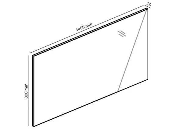 Authenticité garantie Miroir LIZZO 140 Cm Blanc Brillant 5