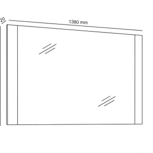 mode Miroir Rectangulaire MIRAS 138 Cm Marbre Gris 12