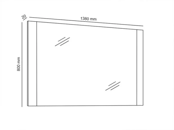 mode Miroir Rectangulaire MIRAS 138 Cm Marbre Gris 5