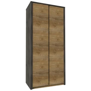 Armoire MONTY 2 Portes Chêne Lefkas/gris en ligne 10