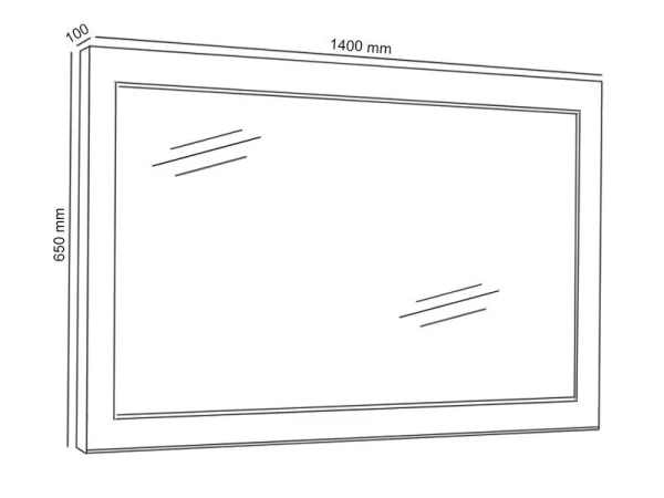 Paiement sécurisé Miroir ETNA 140 Cm Noir Brillant 6