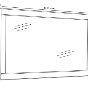 vente luxe pas cher Miroir SIMBA 140 Cm Noir/or 15