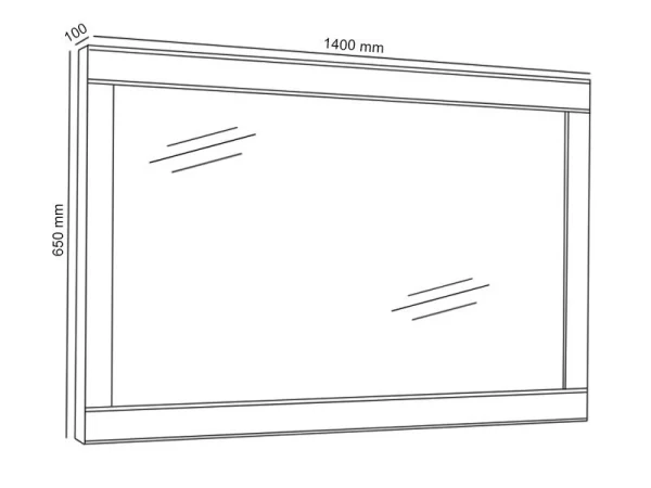 vente luxe pas cher Miroir SIMBA 140 Cm Noir/or 6