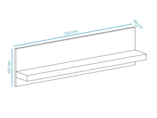 qualité d’originales Étagère PARITE 120 Cm Chêne Sonoma 6