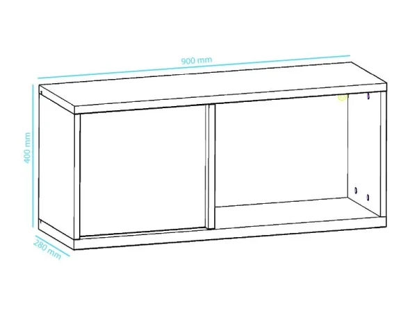 prix de gros Armoire Murale PHILOPY 1 Porte 1 Niche Blanc/graphite 6