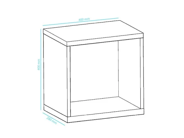 Armoire Murale PHILOPY 1 Niche Blanc/graphite exclusivement disponibles 6