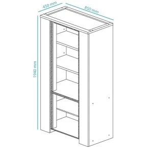 Colonne ELIA 2 Portes Chêne Rustique Pas Cher Magasin Soldes 15