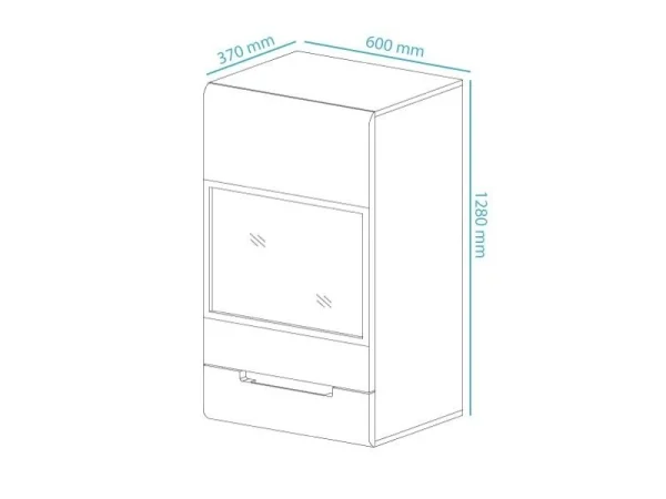 REMISE allant jusqu. Armoire Murale HERCULE 1 Porte (gauche) Blanc Sans Led 6