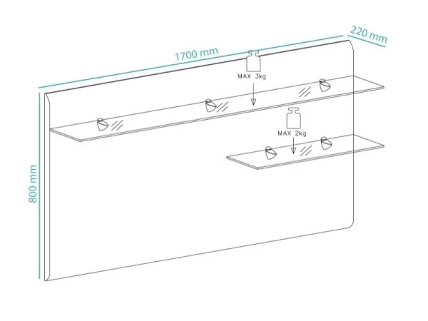 outlet Etagère Deluxe HERCULE 170 Cm Blanc 6