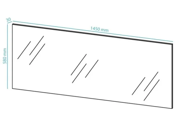 vente en ligne pas cher Miroir Panoramique INES Blanc 6