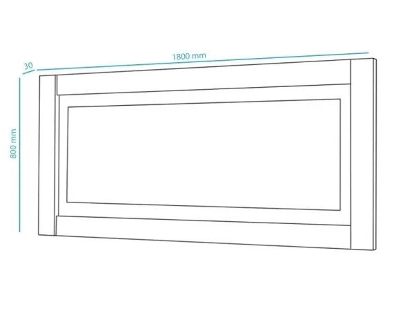 Miroir POSEIDON 180 Cm Chêne Wellington design à la mode 6