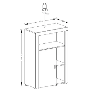 Armoire NILA 1 Porte 3 Niches Bouleau Cibiu/sonoma Truffé en ligne vente 9