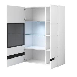 Armoire Murale HERCULE 2 Portes Blanc/blanc Laqué Sans Led magasin pas cher 18