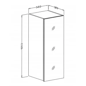 Armoire Murale HELA 1 Porte Blanc Brillant marque pas cher 18