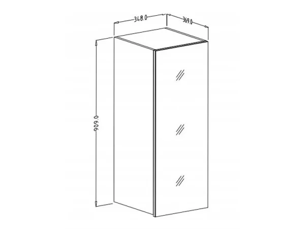 Armoire Murale HELA 1 Porte Blanc Brillant marque pas cher 7