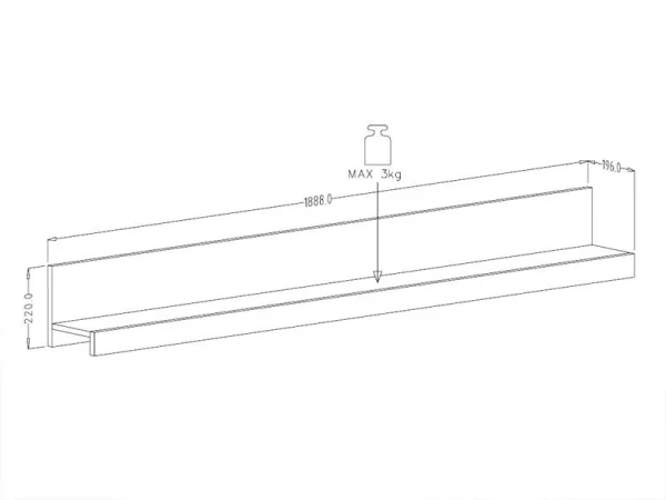 à prix réduits Étagère CARLOS 189 Cm Blanc/blanc Brillant 5