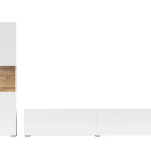 Mur Tv-hifi AVATAR 3 Portes Blanc Avec Led soldes ligne 15