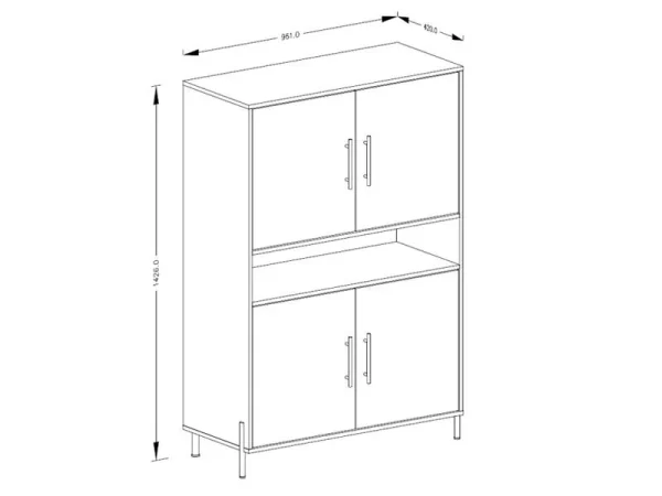 Armoire RUMA 4 Portes Chêne Grandson excellent qulity 7