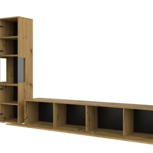 en ligne Mur Tv-hifi AVATAR 3 Portes Chêne Artisan Avec Led 14