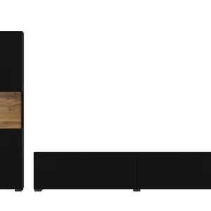 Service Clients Dédié Mur Tv-hifi AVATAR 3 Portes Noir Avec Led 15