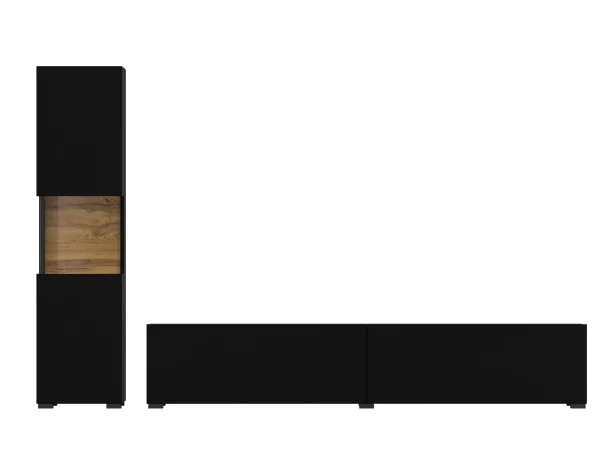 Service Clients Dédié Mur Tv-hifi AVATAR 3 Portes Noir Avec Led 5