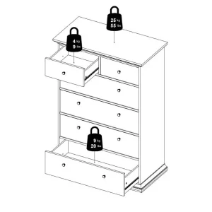 soldes en ligne Commode PARISA 6 Tiroirs Gris Foncé 18