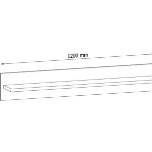Étagère Murale BRILLAT 120 Cm Blanc/gris Billant excellent qulity 18