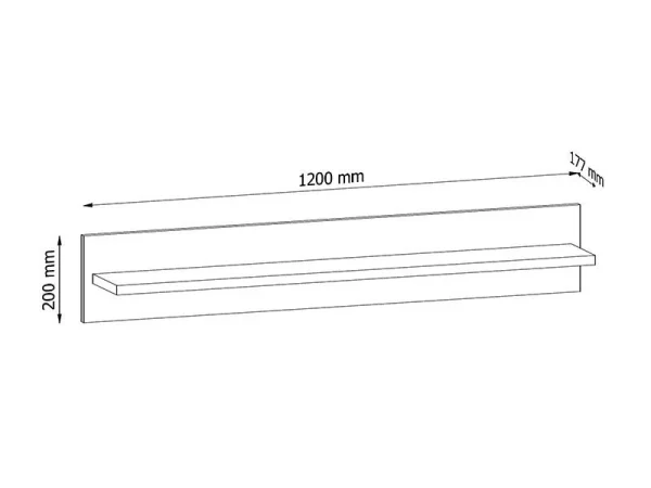 Étagère Murale BRILLAT 120 Cm Blanc/gris Billant excellent qulity 7