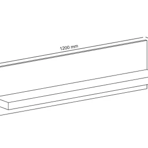 soldes officiel Étagère Murale INDY 120 Cm Frêne Foncé 9