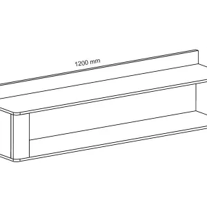 magasin paris Étagère LIVOCO 120 Cm Chêne Ribbec/blanc 12