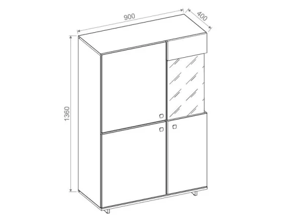 Armoire MODO 3 Portes Chêne Artisan/blanc Alpin Sans Led grande promotion 6