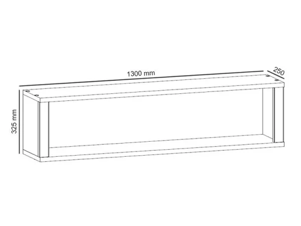 nouveau produit Armoire Murale MONTY 130 Cm Chêne Lefkas 5