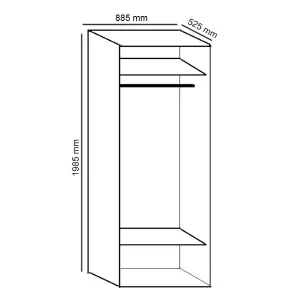 Armoire ORI 2 Portes 1 Tiroir Blanc garantie de qualité 18