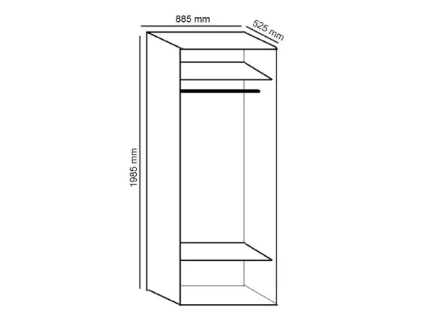 Armoire ORI 2 Portes 1 Tiroir Blanc garantie de qualité 7