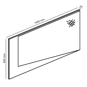 Miroir SAROU 140 Cm Bouleau Grisé Laqué marque pas cher en ligne 9