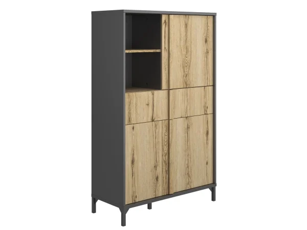 magasin solde Armoire ESTELLE 3 Portes 1 Tiroir Chêne Helvezia 5