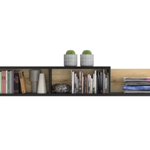 Étagère ESTELLE 160 Cm Chêne Helvezia/noir Livraison Standard/Rapide 16