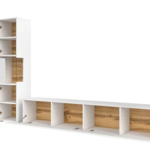 Mur Tv-hifi AVATAR 3 Portes Blanc Avec Led soldes ligne 17