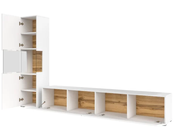 Mur Tv-hifi AVATAR 3 Portes Blanc Avec Led soldes ligne 6