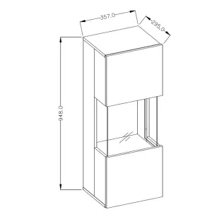 Armoire Murale AVATAR 1 Porte Blanc Avec Led magasins pas chers 15
