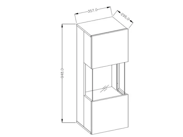 Armoire Murale AVATAR 1 Porte Blanc Avec Led magasins pas chers 6