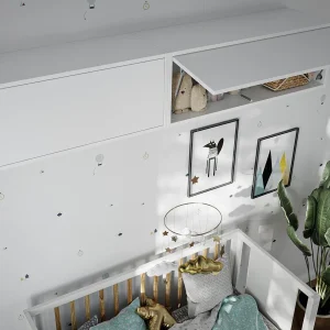 Armoire BARIO 1 Porte Abattante Blanc Mat marque pas cher en ligne 24