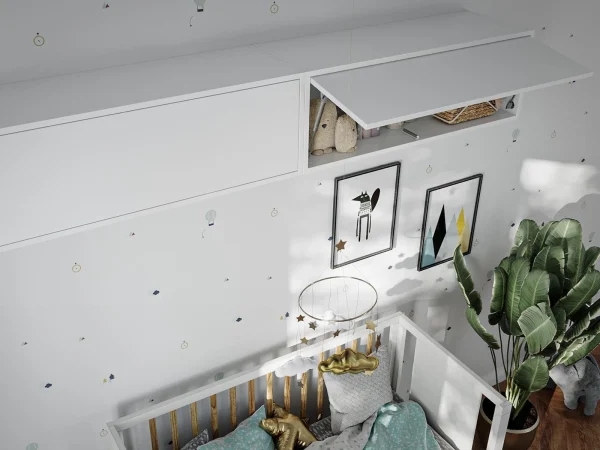 Armoire BARIO 1 Porte Abattante Blanc Mat marque pas cher en ligne 8