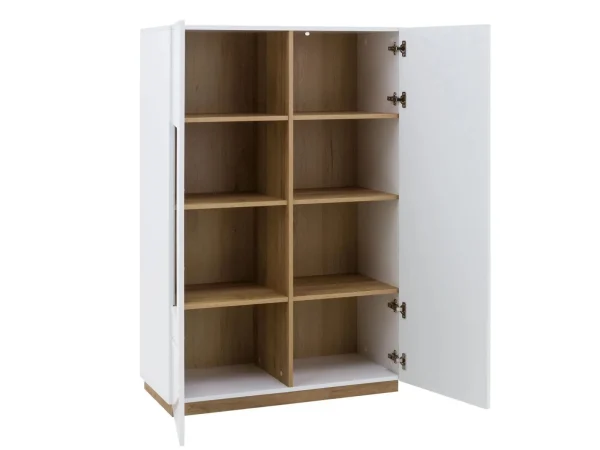 Commode Haute FUTURO 2 Portes Blanc Mat/blanc Laqué Distributeur Officiel 7